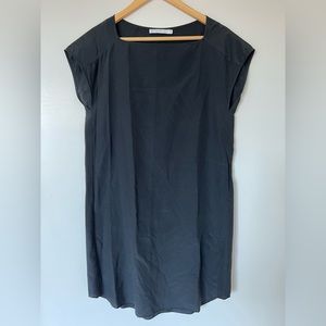 Silk black shift dress size M